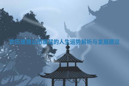 农历属猪公历属鼠的人生运 🏛 势解析与发展建 🌆 议